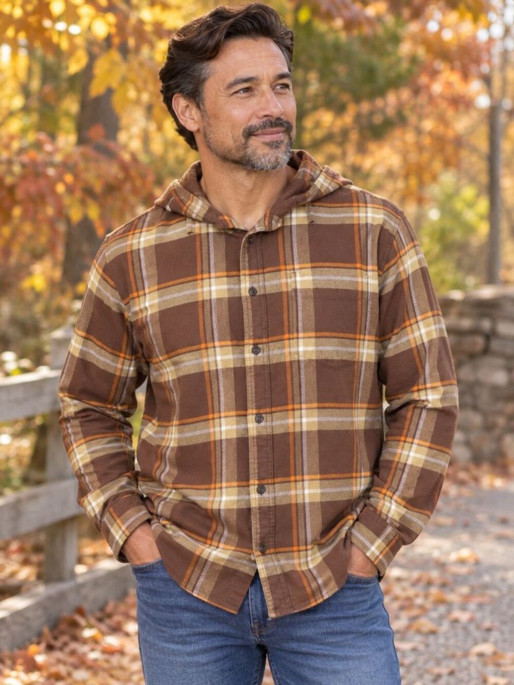 Carhartt Mens Brown Plaid Rugged Flex Button-Up Long Sleeve Shirt Size 3XL